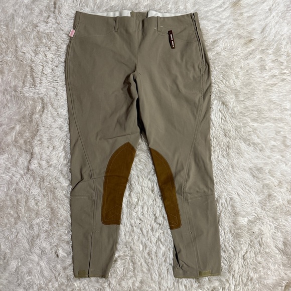 Women’s Size 34R Tan Tailored Sportsman Knee Patch Horseback Riding Breeches - Picture 2 of 6